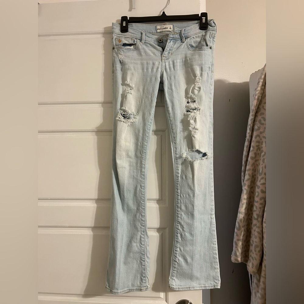 Abercrombie Kids Size 14 boot cut Ripped Jeans